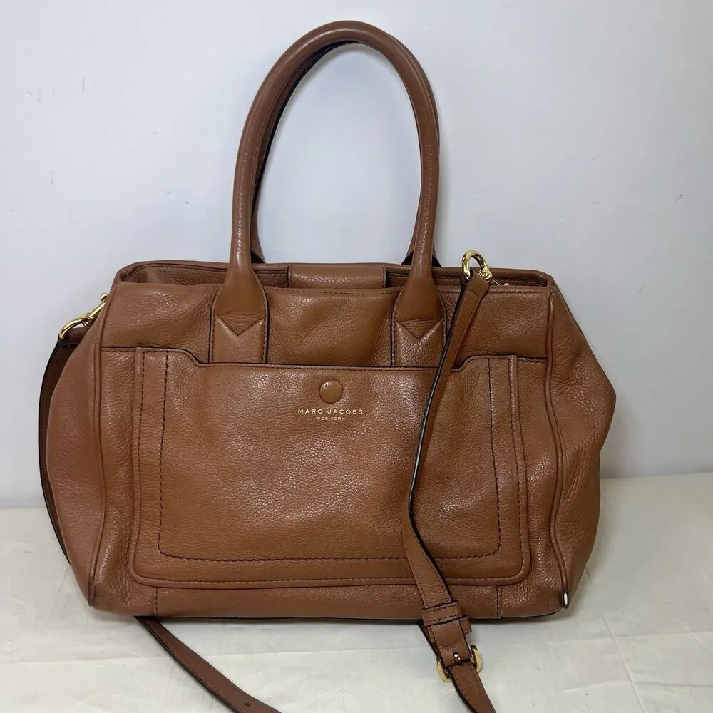 Marc Jacobs Tan Leather Satchel Shoulder Bag - Picture 3 of 16